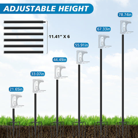 Adjustable 607 Smart Bird Feeder Pole Mount Kit for Outdoor